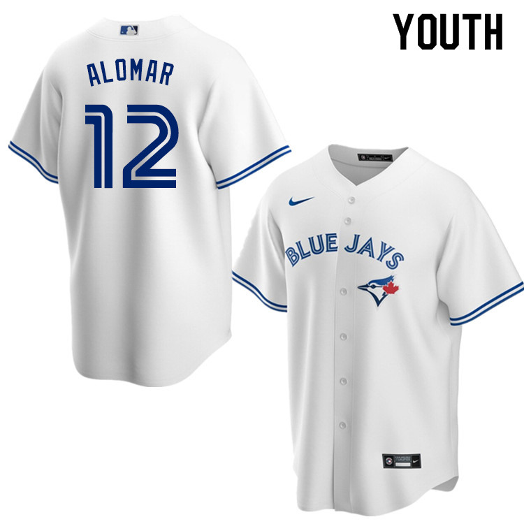 Nike Youth #12 Roberto Alomar Toronto Blue Jays Baseball Jerseys Sale-White - Click Image to Close